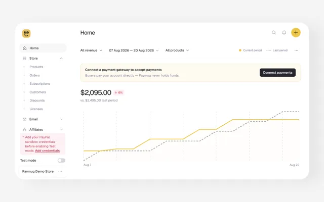 Paymug dashboard